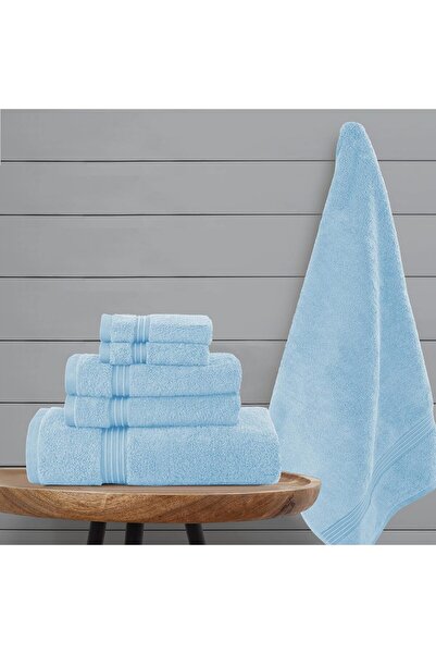 Comfy 550 GSM Set of 6 100% Cotton Towel Set - Sky Blue