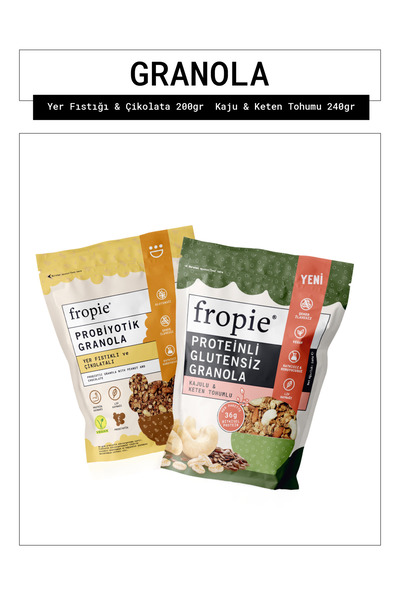 FROPİE Fropie Probiyotik Yer Fıstığı Çikolata Ve Proteinli Glutensiz Kaju Ket...