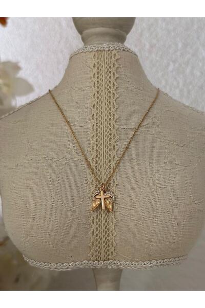 MyladyAccessoriess Özel Seri Zirkon Taş ve Melek Kanadı Detaylı Minimal Çelik...