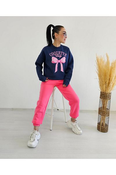6 butik altı üstü butik Σετ αθλητικών φόρμων με φιόγκο