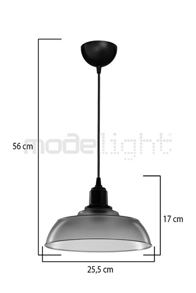 Modelight KARYA FÜME TEKLİ SARKIT (SİYAH TESİSAT SİYAH KUKA) SALON-OTURMA-ÇOCUK-YEMEK-YATAK ODASI-ANTRE-MUTFAK