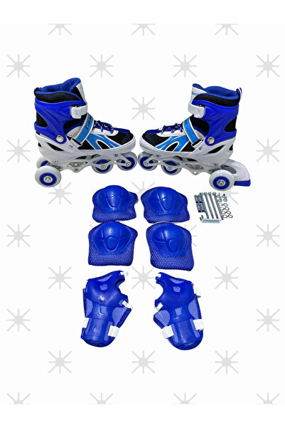 Numaca Metal Gövde Silikon Teker Işıklı Çocuk Pateni ve Koruma Seti (2+2) Aya...