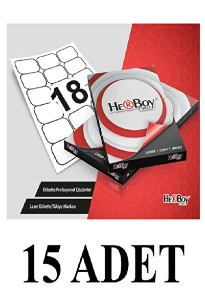 Herboy 15 pachete Hb-1018 63.5X46.6MM Etichete laser 100 buc