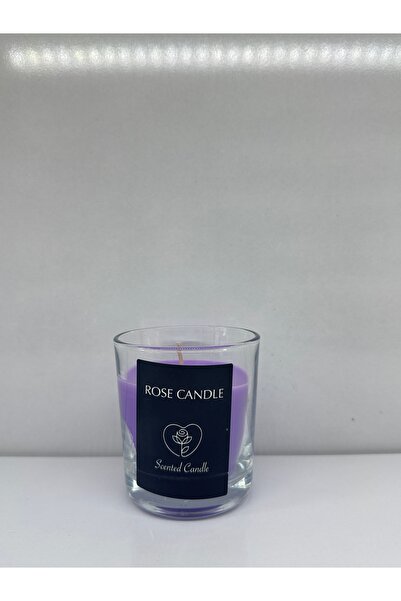 Gül Mum BARDAK MUM LAVANTA KOKULU