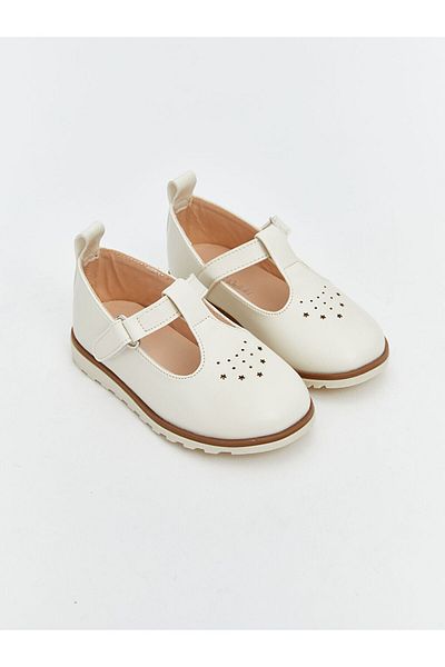 LC Waikiki Μπαλαρίνες LCW STEPS Beige Leather Look Baby Girl