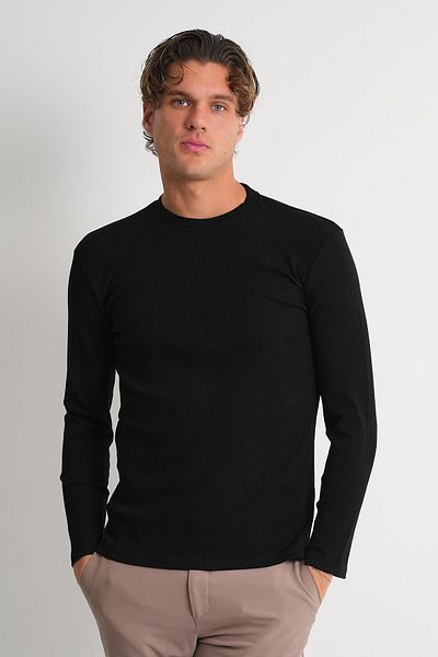 ALEXANDERGARDI Ανδρικό μπλουζάκι Crew Neck Slim Fit μακρυμάνικο
