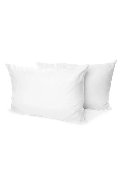 Kotonia Home Set of 2 Hotel Pillowcases Ranforce, 100% Cotton, White, 40x60 Cm