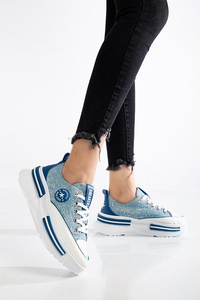 SUİNS SHOES Suins Berly Model Pantofi sport de damă din denim cu detalii în piatră