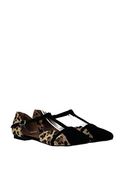 Fox Shoes Leopárd/fekete női balerina B 726881802