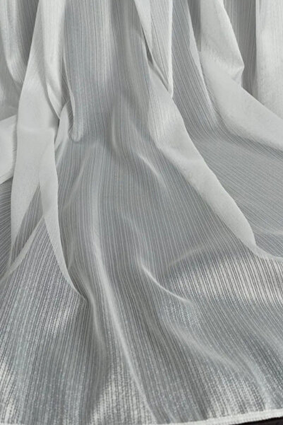 Gülsem Perde Kar 600 Tül Perde 1/3 Sık Pile Brıllant (kar Gibi Zarif Ve Dokumlu Kırısmaz Yıka As )