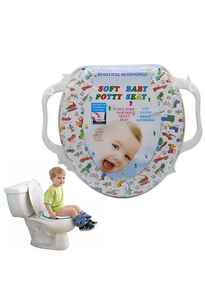 Generic Soft cushioned baby toilet seat with supportive handle