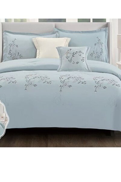 smart home Embroidered two-sided quilt set, two-sided mattress, consisting 6 pieces, 100% microfiber, 240x260cm