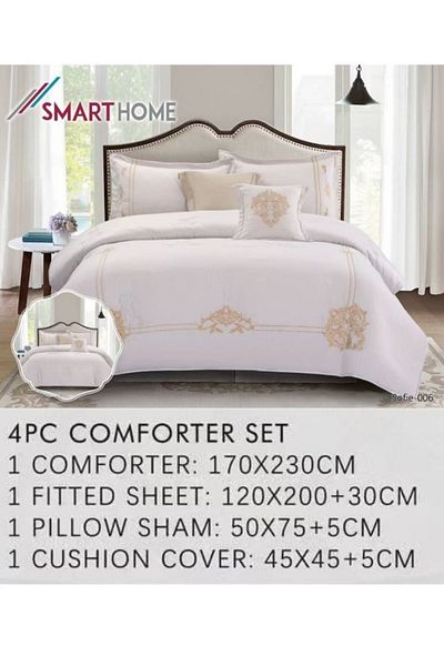 smart home Embroidered two-sided quilt set, two-sided mattress, consisting 6 pieces, 100% microfiber, 240x260cm