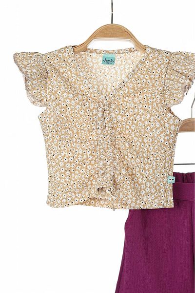 VOY KİDS 6-7-8-9-10 Years Old Children's Summer Suit Sharkskin Style