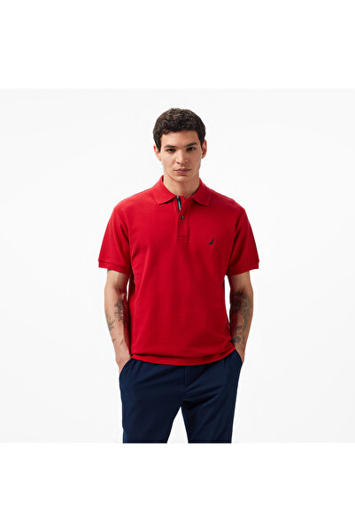 Nautica Erkek Kırmızı Classic Fit Kısa Kollu Polo Yaka T-Shirt