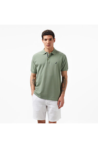 Nautica Erkek Yeşil Classic Fit Kısa Kollu Polo Yaka T-Shirt