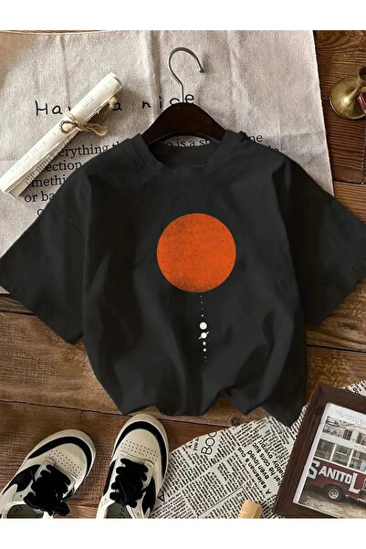 npLStore Tricou oversize unisex cu imprimeu Soare și planete