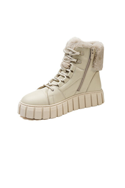Greyder Kadın Ekru Hakiki Deri Sneaker Bot 3K2SB33000