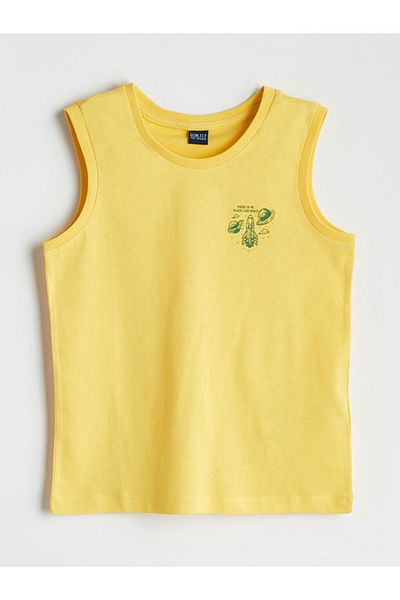 LC Waikiki Lcw Eco Yellow Bicycle Collar Male Child Undershirt