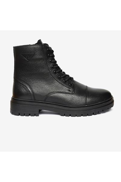 Greyder Men's Black Genuine Leather Casual Boots 4K1Ub15070