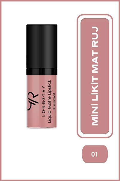 Golden Rose Longstay Liquid Matte Lipstick Mini No: 01 - Bulaşmayan Likit Min...