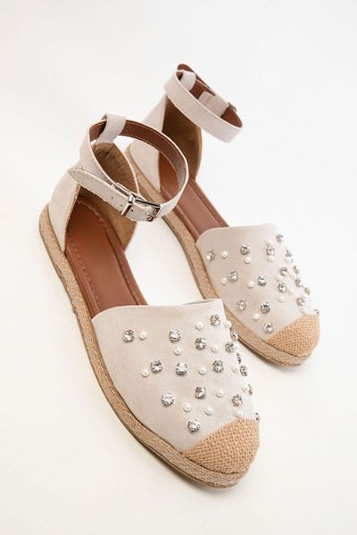 SOHO Beige Suede Women's Sandals 20452