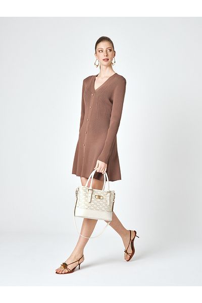 Pierre Cardin Ecru Γυναικεία Τσάντα Ώμου 05PO25Y1991