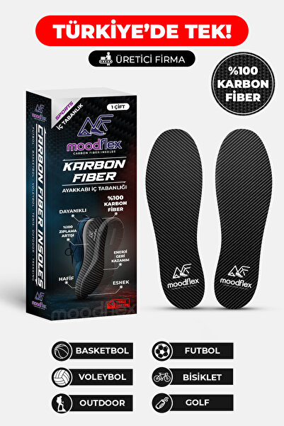 MoodFlex Karbon Fiber İç Tabanlık %100 Karbon Fiber Sporcular ve Ayak Sağlığı...