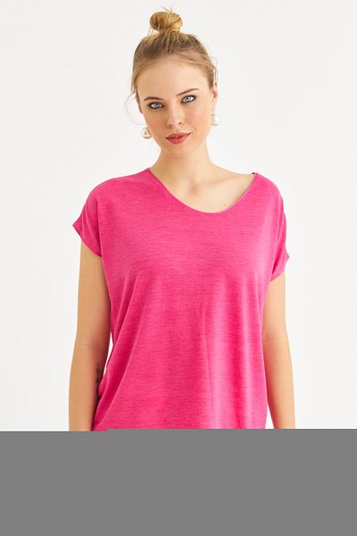 Cool & Sexy Women's Fuchsia Basic Blouse Ayd410