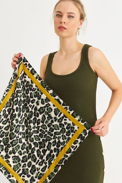 Cool & Sexy Women's Khaki-Brown Satin Scarf Fir100