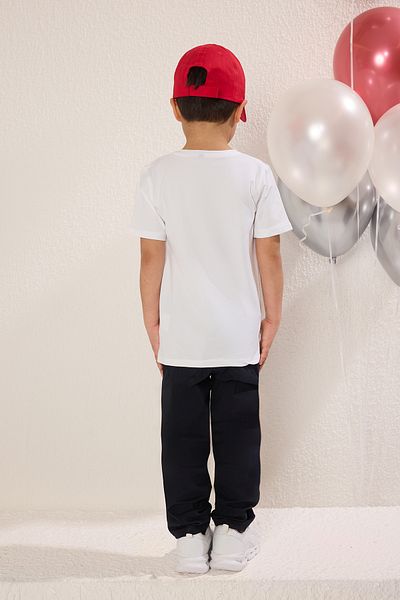 TRENDYOLKIDS Біла футболка з бавовняної тканини унісекс TKDSS24TS00017