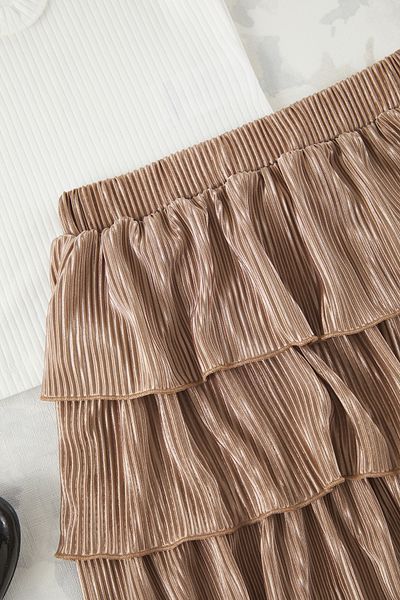 TRENDYOLKIDS Ecru Plain Knitted Bottom-Top Suit Tkdss25Au00060