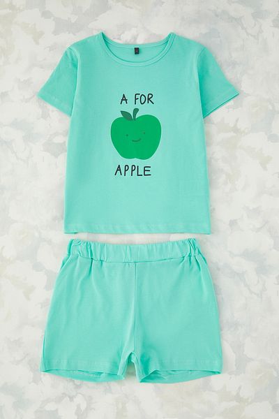 TRENDYOLKIDS Pink-Mint 4 Neigh Girl Slips Baumwolle mit Slogan bedruckt TKDSS25AU00112