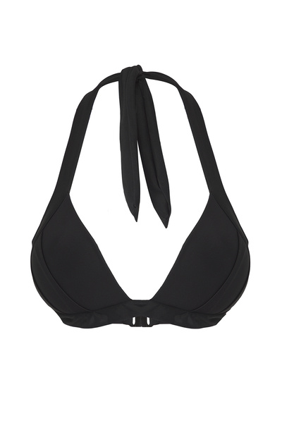 Trendyol Collection Black Triangle Halter Bikini Top Tbess25Bu00051