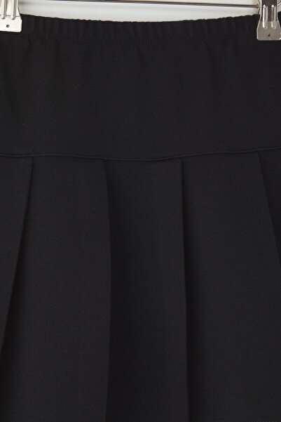 TRENDYOLKIDS Černá mini obyčejná pletená sukně Tkdss25Et00000