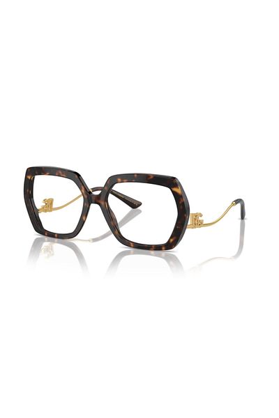 Dolce&Gabbana Dolce & Gabbana Woman Irregular Eyeglasses- Dg 3390b - Lense Size:56mm - Havana