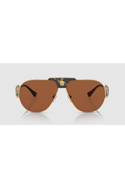 Versace 0VE2252 14707363 Man Steel Gold Pilot full frame for Adult