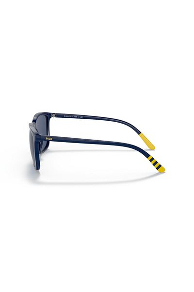 Polo Man Pillow Sunglasses- Ph 4185u - Lense Size:56mm - Shiny Navy Blue Yellow Rubbe