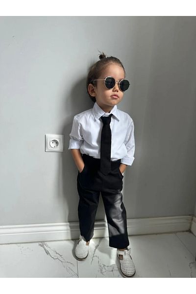 Z KİDS White Men's Shirt Children's Baby Only Shirt