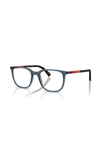 Prada نظارات طبية مربعة للرجال - Ps 04rv - مقاس العدسة: 50 مم - أزرق شفاف
