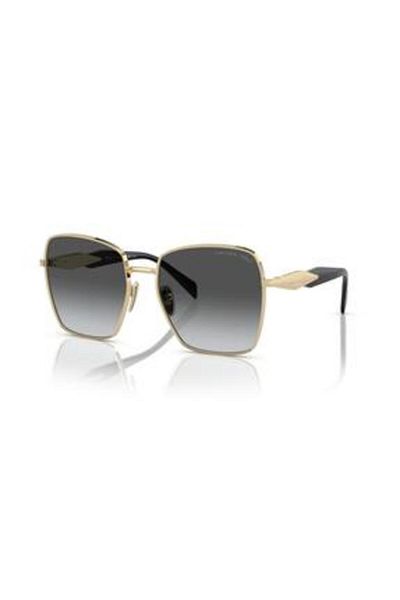 Prada Woman Square Sunglasses- Pr 64zs - Lense Size:57mm - Pale Gold