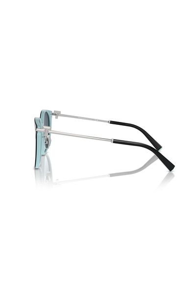 Tiffany Woman Round Sunglasses- Tf 4224d - Lense Size:56mm - Black On Blue