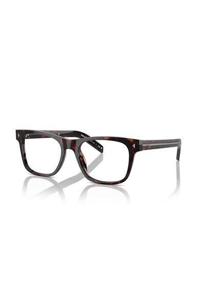 Prada Man Pillow Eyeglasses- Pr A13v - Lense Size:52mm - Radica Tortoise