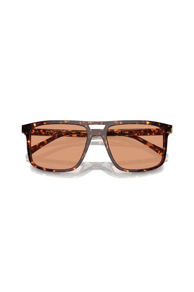 Prada Man Rectangle Sunglasses- Pr A22s - Lense Size:56mm - Magma Tortoise