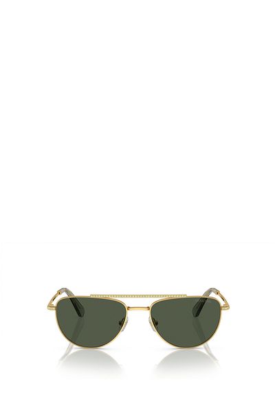 Swarovski Woman Irregular Sunglasses- Sk 7007 - Lense Size:53mm - Gold