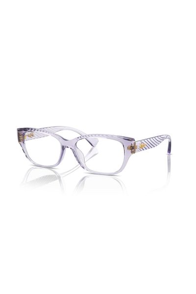 Ralph Lauren Ralph Woman Oval Eyeglasses- Ra 7165u - Lense Size:53mm - Shiny Transparent Lillac
