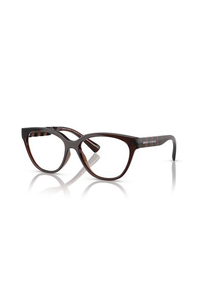 Armani Exchange Woman Phantos Eyeglasses- Ax 3117u - Lense Size:54mm - Shiny Transparent Brown