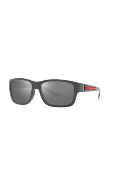 Prada Linea Rossa Man Pillow Sunglasses- Ps 01ws - Lense Size:59mm - Grey Rubber