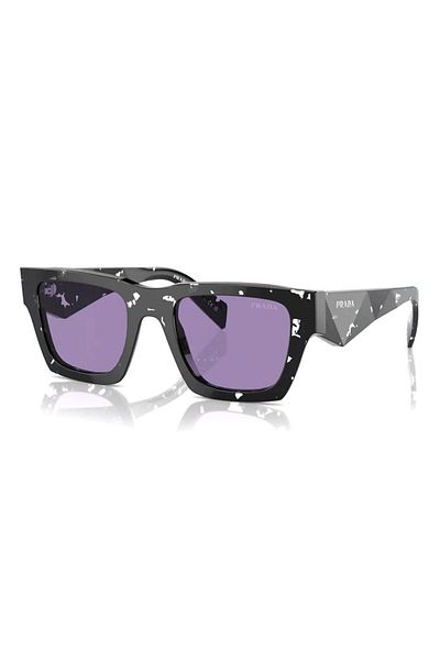 Prada Man Pillow Sunglasses- Pr A06s - Lense Size:50mm - Tortoise Black Crystal