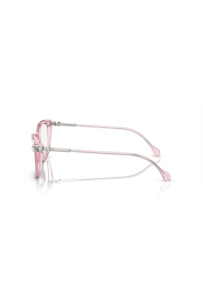 Swarovski Woman Cat Eye Eyeglasses- Sk 2011 - Lense Size:53mm - Trasparent Pink